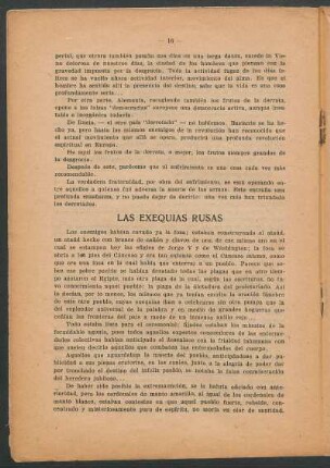 Las exequias rusas