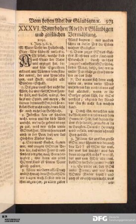 XXXVI. Vom hohen Adel der Gläubigen und geistlichen Vermählung