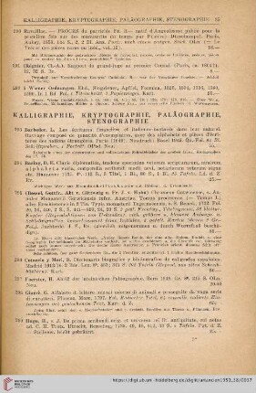 Kalligraphie, Kryptographie, Paläographie, Stenographie (Nr. 293 - 309)