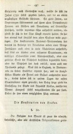 Die Konstitution von Krakau