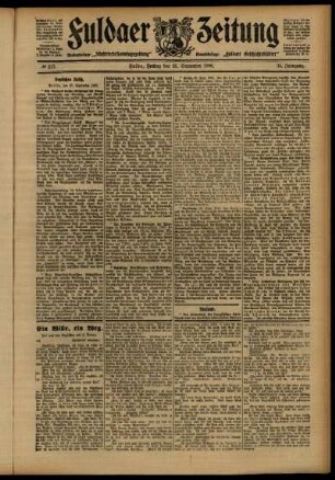 Ausgabe vom Freitag, den 21. September 1906.