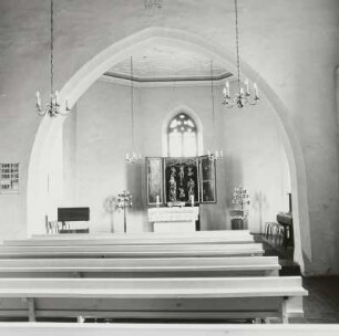Jena-Göschwitz. Pfarrkirche (1510, Anbau 1969/1974). Inneres nach Osten