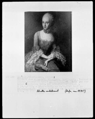 Bildnis der Elisabeth Charlotte Gräfin zu Solms-Laubach