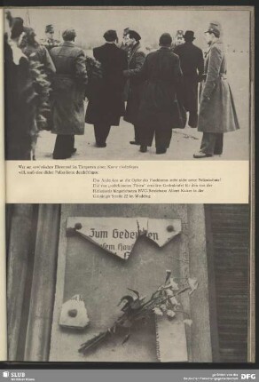 Zerstörte Gedenktafel für Albert Kaiser