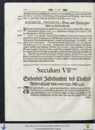Saeculum VII. - VIII. (1331 - 1531).