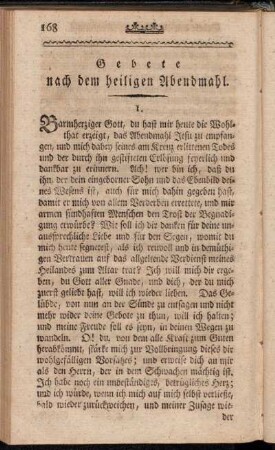 Gebete nach dem heiligen Abendmahl