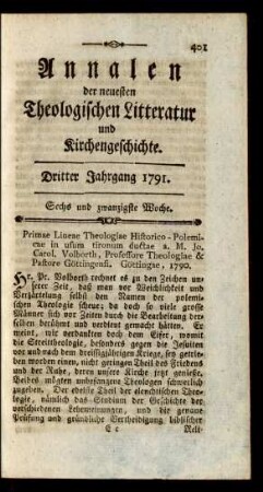 Sechs und zwanzigste Woche
