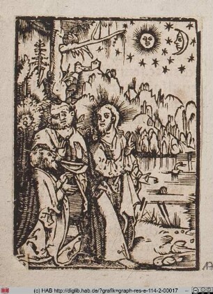 Jesus mit Jünger am See.