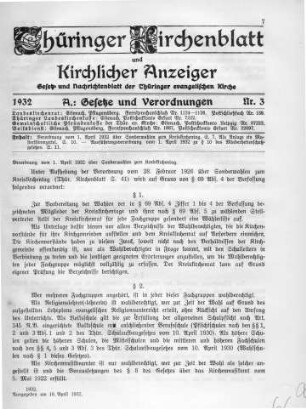 Nr. 3 : 16. April 1932