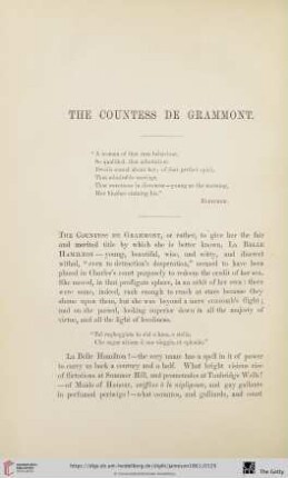 The Countess de Grammont