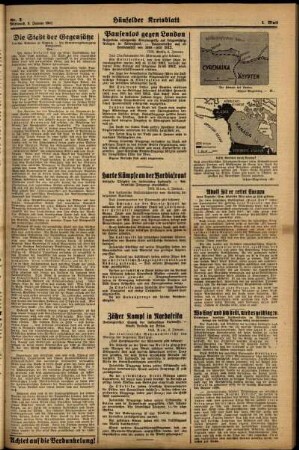 Zweite Ausgabe vom Mittwoch, den 08. Januar 1941.
