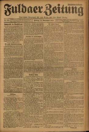 Ausgabe vom Freitag, den 21. Dezember 1923.