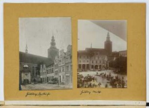 Stadtkirche, Heilsberg. Marktplatz, Heilsberg: Ansichten (aus: Skizzen- und Fotoalbum 20)