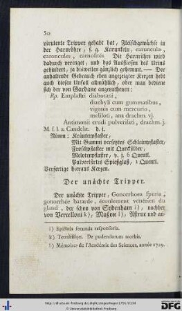 Der unächte Tripper.
