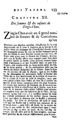 Chapitre XII. Des femmes & des enfants de Zingis-Chan
