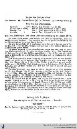 Erläuternde Bemerkungen, Kalender, Kalender der Juden, städtische Zeitrechnung, europäische Fürsten, Genealogie.