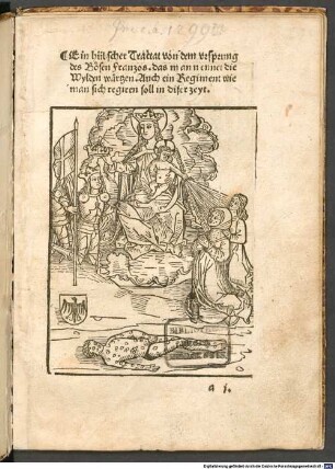 Tractat von dem vrsprung des Boesen Franzos : Mit Widmungsvorrede des Autors an Bürgermeister und Rat der Stadt Augsburg, 11.11.1496