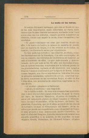 La moda en las letras.