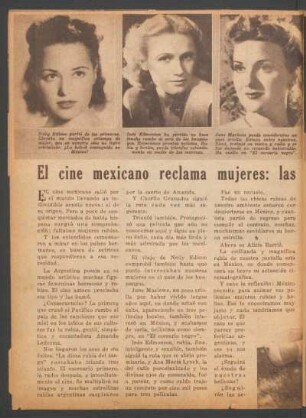 El cine mexicano reclama mujeres: las quiere rubias y argentinas