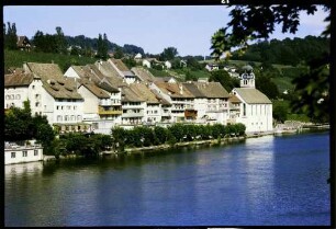 Eglisau (Schweiz): Stadtbild mit Kirche am Rhein