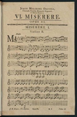 1-60, VI. Miserere. Opus III. Violino II.