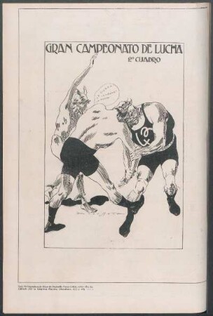 Gran campeonato de lucha [Caricatura] : 2° cuadro