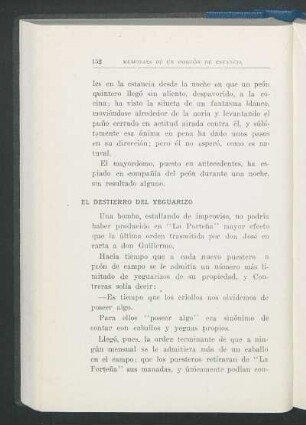El destierro del yeguarizo