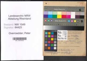 Entnazifizierung Peter Overroedder , geb. 19.02.1908 (Angestellter)