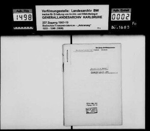 Schmulewitz, Sigmund, Schuhmachermeister und dessen Ehefrau Karoline geb. Helbarth in Bretten Käufer: Stadt Bretten Lagerbuch-Nr. 126 b Bretten