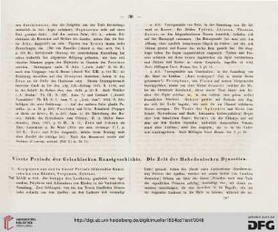 Vierte Periode der Griechischen Kunstgeschichte. Die Zeit der Makedonischen Dynastien