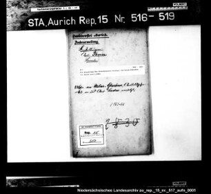 Die Versetzung des Amtsassessors Freiherr von Uslar-Gleichen von Berum nach Linden