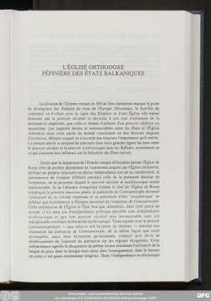 L'Église Orthodoxe Pépinière Des États Balkaniques