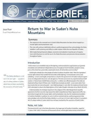 Return to war in Sudan's Nuba mountains