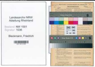 Entnazifizierung Friedrich Bleckmann, geb. 04.04.1895 (Kranfuehrer)