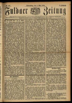 Ausgabe vom Donnerstag, den 05. Mai 1892.