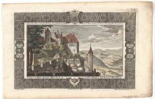 Ansichten von der Festung Königstein, Kupferstich um 1735 : Pinz, Johann Georg : Differentes vues dessinées d'après nature sur le chateau si renommé de Königstein : Cum Priv. Sac. Cas. Maj. / J. G. Pinz sculpsit. M. Engelbrecht excudit. - A. V. , [circa 1735]. - 14 Bl. : überw. Ill.