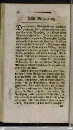Achte Betrachtung