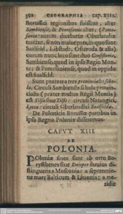 Caput XIII. De Polonia