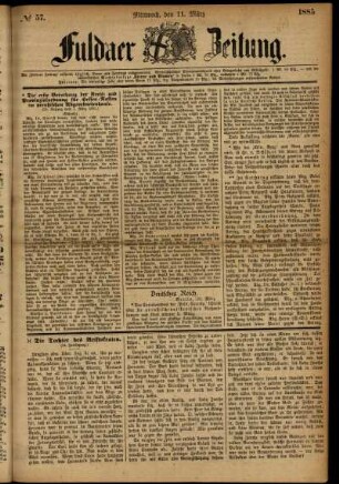 Ausgabe vom Mittwoch, den 11. März 1885.