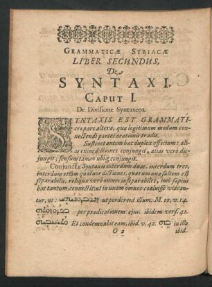 Grammaticae Syriacae Liber Secundus, De Syntaxi.