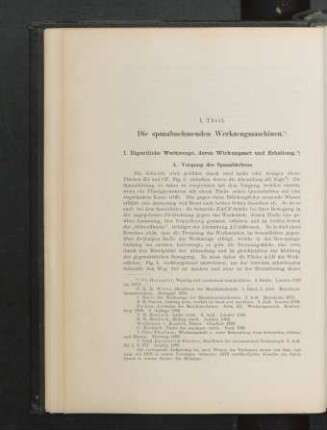 I. Eigentliche Werkzeuge, deren Wirkungsart und Erhaltung