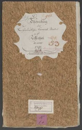 Beschreibung des Churfürstlichen Cameral-Waldes zu Keffertal de Anno 1792