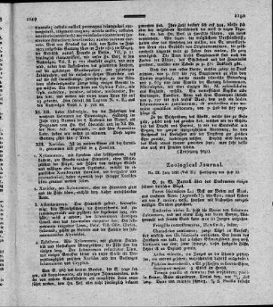 The Zoological Journal London. Vol. II, Heft IX. July 1826