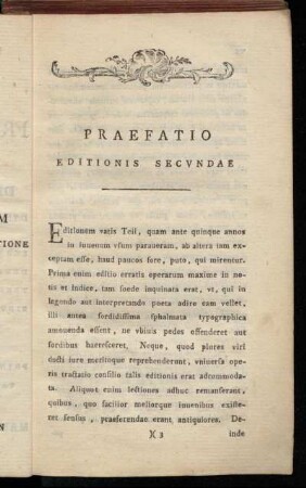 Praefatio editionis secundae.