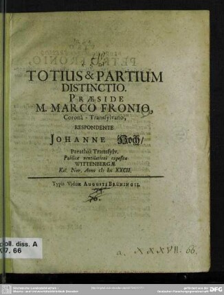 Totius et partium distinctio