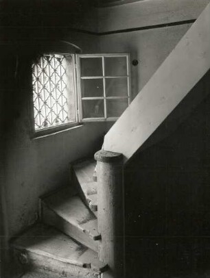 Niedercunnersdorf, Holztreppe in einem Umgebindehaus