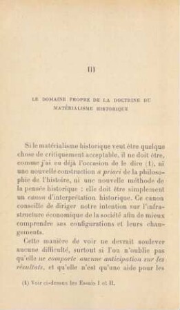 III Le Domaine Propre De La Doctrine Du Matérialisme Historique