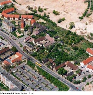 Dresden-Reick. Altreick. Luftbild-Schrägaufnahme von Südosten
