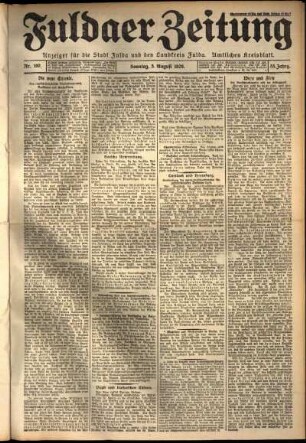 Erste Ausgabe vom Sonntag, den 05. August 1928.