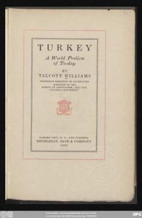 Turkey : a world problem of to-day